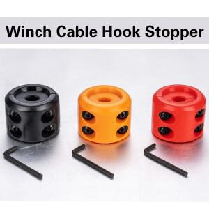 GUIDEAMPS 케이블 후크용 고무 윈치 로프 스토퍼 - 알렌 키가 있는 ATV/UTV/지프용 합성 및 강철 적합