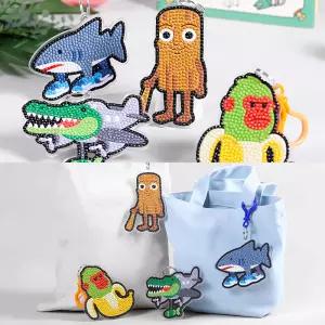 이탈리안 브레인롯 보석십자수 키링 만들기 DIY키트 공예재료 체험 키트 (10개입) 무료배송