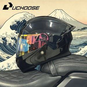 유초이스 DOT 승인 장비 방지 플립업 선바이저 이중 보호 남녀 헬멧 공용 충돌 오토바이