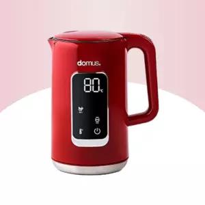 도무스 디지털포트 1.7L 레드 안심 이중 전기 주전자 통스텐 분유 보온 티포트
