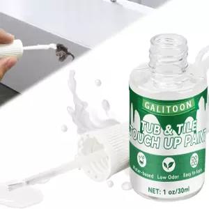 욕조 및 타일 페인트 1 Fl Oz 에나멜 싱크대 화장실 세라믹(흰색)의 스크래치 칩을 위한 퀵 드라이 도자기