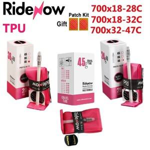 RideNow TPU 자전거 내부 튜브 700C 700x18 23 25 28 32 35 37 40 47C 도로 타이어 MTB 카메라 29x1.5 1.75