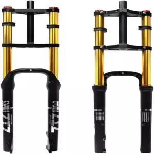 ZTZ 20/26인치 4.0 팻 타이어 자전거 에어 서스펜션 포크 - 180mm 트래블 135mm 허브 간격 QR 9mm MTB