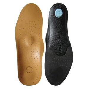 여성 아치용 벨콘 가죽 인서트, 깔창 지지 평평한 발 발바닥 근막염 얇은 신발 패드, 반강체 컴포트 쿠션 중족골 , 5-6.5 M US, 브라운