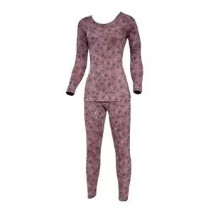 TRY 여성 향기가공 나염 양면내복 여성내의 상하세트