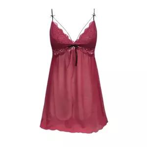 [롯데백화점]섹시쿠키 와인&블랙 앞 스트링 포인트 쉬폰 슬립 SCWFZ801