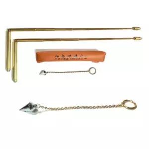 전문가용 풍수지리 금장 수맥 탐지봉+수맥추 수맥봉 휴대용 탐사봉