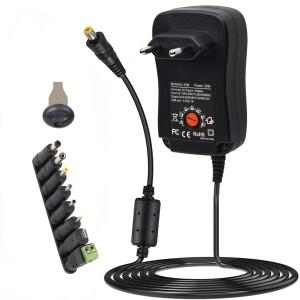 호환 3V/4.5V/5V/6V/7.5V/9V/12V 2A/2.5A AC/DC EU 미국 플러그 조절식 전원 어댑터 USB 충전기 스위치 공