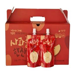 세농부 오늘자람 과채주스 거창 착즙 사과즙 무설탕 100ml×30포 10포 선나사과 건강즙