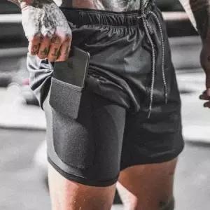 남성용 포켓 스포츠 헬스 레깅스 반바지 데일리웨어