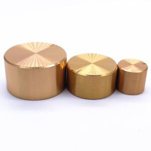 1pcs 골드 알루미늄 합금 전위차계 손잡이 캡 인코더 볼륨 조절 6mm 샤프트 구멍 용 오디오