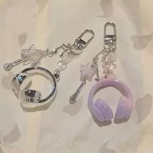 헤드셋 키링 고리 헤드폰 마이크 기타 음표 음악 팬던트 키홀더 학생 선물 액세서리