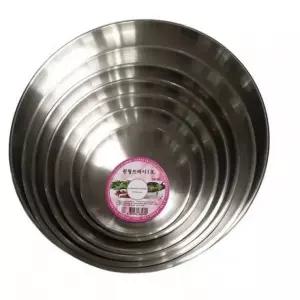 레이 접시 트레이 쟁반 가정 스텐 물컵 원형 서빙 업소 6호 원형쟁반 키친프리 물컵쟁반 30cm