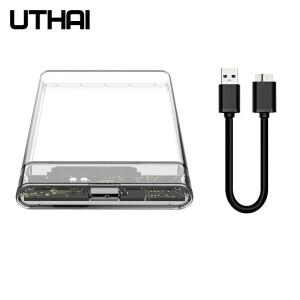 UTHAI USB 3.0HDD 인클로저 2.5 인치 직렬 포트 SATA SSD 하드 드라이브 케이스 지지대 6TB 외장 HDD G06