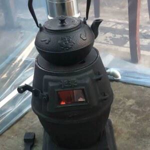 주물 화목난로 펠릿 작은사이즈 작업장 가정용 내열유리 미니 가정용장작난로 야외 장작