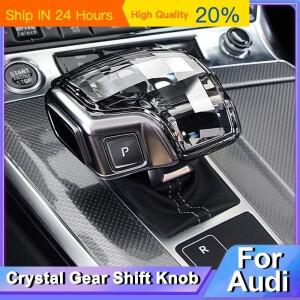 아우디 호환 Q7 A6 Q8 SQ5 A5 A4 S4 RS5 RS6 A7 2016-2022 기어 레버 핸들용 신형 크리스탈 변속 노브 커버