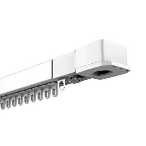 [헤이홈]전동커튼 레일 길이조절형 IoT 리모컨 자동 앱제어 거실 셀프 설치 스마트 커튼봉 3m(180~300cm)