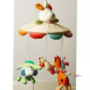 모빌 신생아 유아용 침대 오르골 멜로디 아기 인형 용품 봉제 동물 선물 출산 칼라def889