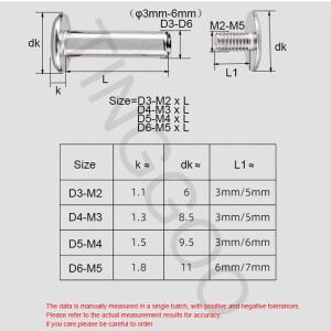 M2 304 스테인레스 스틸 가죽 벨트 사진 스크랩북 앨범 책 포스트 바인딩 시카고 네일 리벳