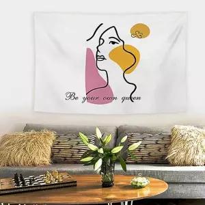 화이트 GUT631C4 태피스트리 벽장식 벽인테리어소품 못자국가리개 벽장식소품