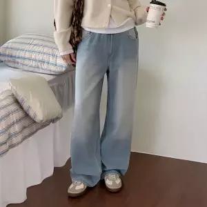 핫핑 [융기모][빈티지워싱] 모디즈 융기모 스트링 밴딩 워싱 와이드 데님팬츠 (25~34)