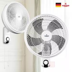 크루거 16인치 써큘레이터형 벽걸이 선풍기 5엽날개 좌우회전 가정용 식당 사무실 업소용 벽 벽걸이선풍기