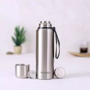 진공 핫 스테인리스 보냉온병 보온병 1리터 실버