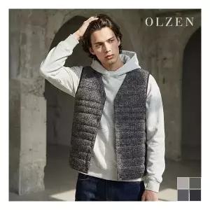올젠 경량 브이넥 패딩 조끼 ZPC4VP1801