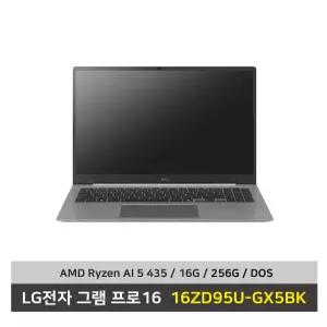 LG전자 그램 프로16 노트북 16ZD95U-GX5BK AMD AI 5 SSD256G/16G 무선마우스/마우스패드 - KW