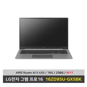 LG전자 그램 프로16 노트북 16ZD95U-GX5BK AMD AI 5 SSD256G/16G/Win11설치 무선마우스/마우스패드 - KW