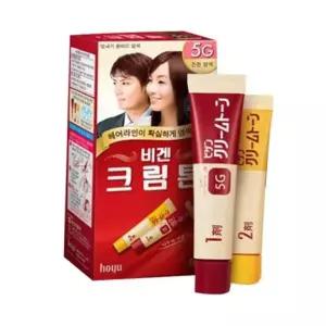 비겐크림톤 5호 진한밤색 헤어 염색약 40g 새치커버