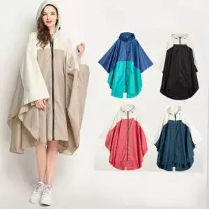 투톤컬러 바람막이 레인코트 비옷 판초 편션우비 우의
