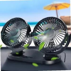 차량용 선풍기 3단 허리케인 써큘레이터 듀얼 바람 조절 자동차 냉풍기