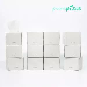 퓨어피스 먼지없는 천연펄프 미니각티슈 230매 12개입 미용티슈 비염티슈 갑티슈