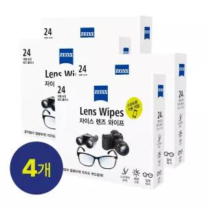 [자이스] 렌즈와이프 24매 X 4세트  일회용 휴대폰클리너 카메라액정클리너 렌즈청소 먼지제거