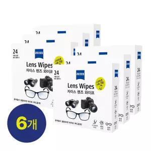 [자이스] 렌즈와이프 24매 X 6세트  일회용 휴대폰클리너 카메라액정클리너 렌즈청소 먼지제거