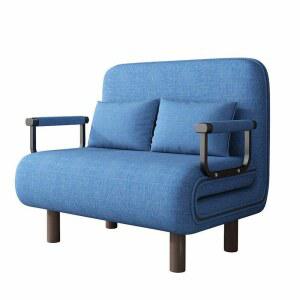 원룸침대 접이식 6단 트랜스폼 소파베드 패브릭 매트리스 130cm 3인용 간이침대