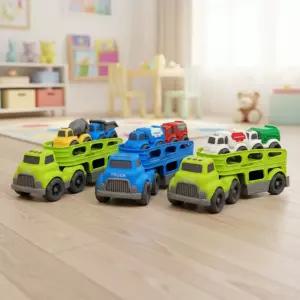 카트레일러 미니카 세트 장난감 중장비차 덤프트럭 구급차 소방차 경찰차 레미콘 (9p)