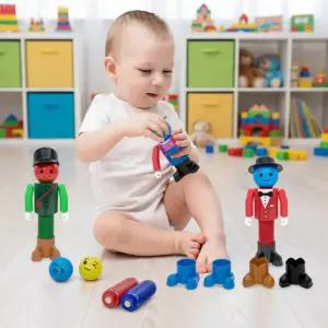 티거 역할놀이 왕자석 직업인형 마그넷 블럭 블록 피규어 조립 인형 소근육발달 (64p)