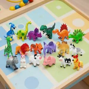 소프트 동물 공룡 피규어 자연관찰 애니멀 모형 인형 미니어처 물놀이 장난감 (18p)