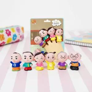 소프트 손가락인형 가족 아빠 엄마 역할놀이 상황극 핑거돌 피규어 손인형 어린이 (6인)