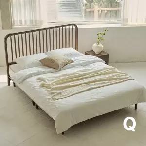 상일리베가구 클로드 2100 원목 침대 퀸 (본넬유로탑Q 매트포함)