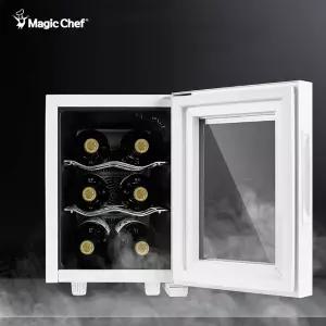 매직쉐프 와인셀러 화이트에디션 6병 미니 와인냉장고 와인거치대 저소음 반도체 MEW-6DW