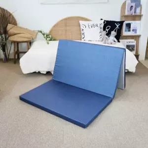 엔젤홈스 3단 진블루 접이식 매트리스 바닥 싱글 손님용 기숙사 고시원 군용 자취 간이 접는 매트릭스