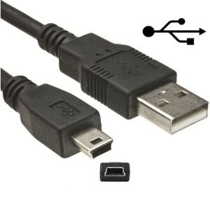 USB 2.0 검정색 5 핀 데이터 충전기 케이블 Ps3 게임 무선 컨트롤러 용 1.8M 컴퓨터 재생 및 연결