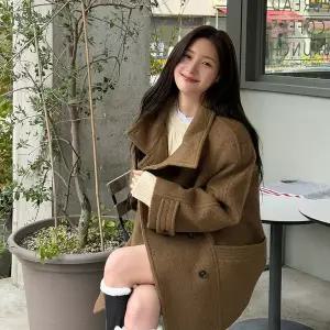 [온앤온](대구신세계)[정채연 착용] 모헤어 하이넥 더블 하프코트 NEW5WHA13_92