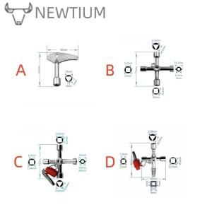 다기능 만능 렌치 세트 | 엘리베이터  전기 캐비닛 및 기차 상자용 십자  사각 삼각 키
