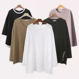 빅사이즈 봄 티셔츠 중년 마담 미시 엄마 옷 임부복 사이즈에서 자유로운