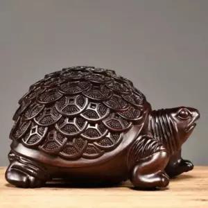 나무거북이 인테리어 소품 거북이 모형 장식품 풍수 원목 (WFKIQ95)