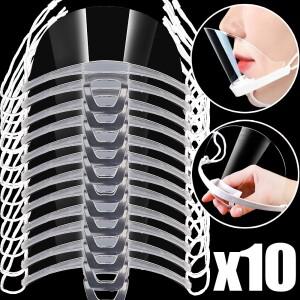 위생 입 방패 투명한 미용 요리사 웨이터 보호 마스크 재사용 가능 보이는 스플래시 방지 커버